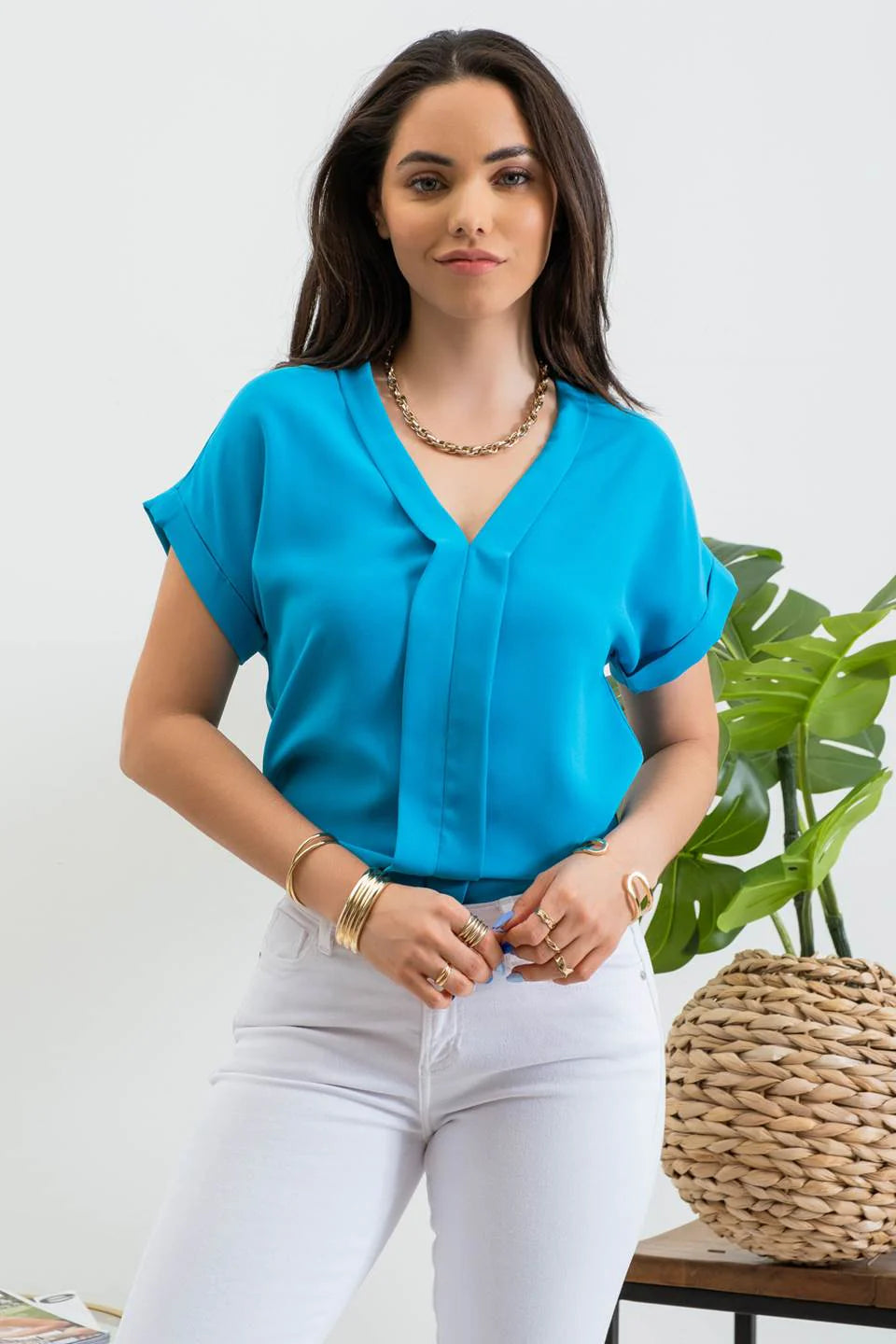 Blusa cuello V