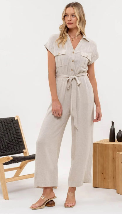 Jumpsuit con cinturón