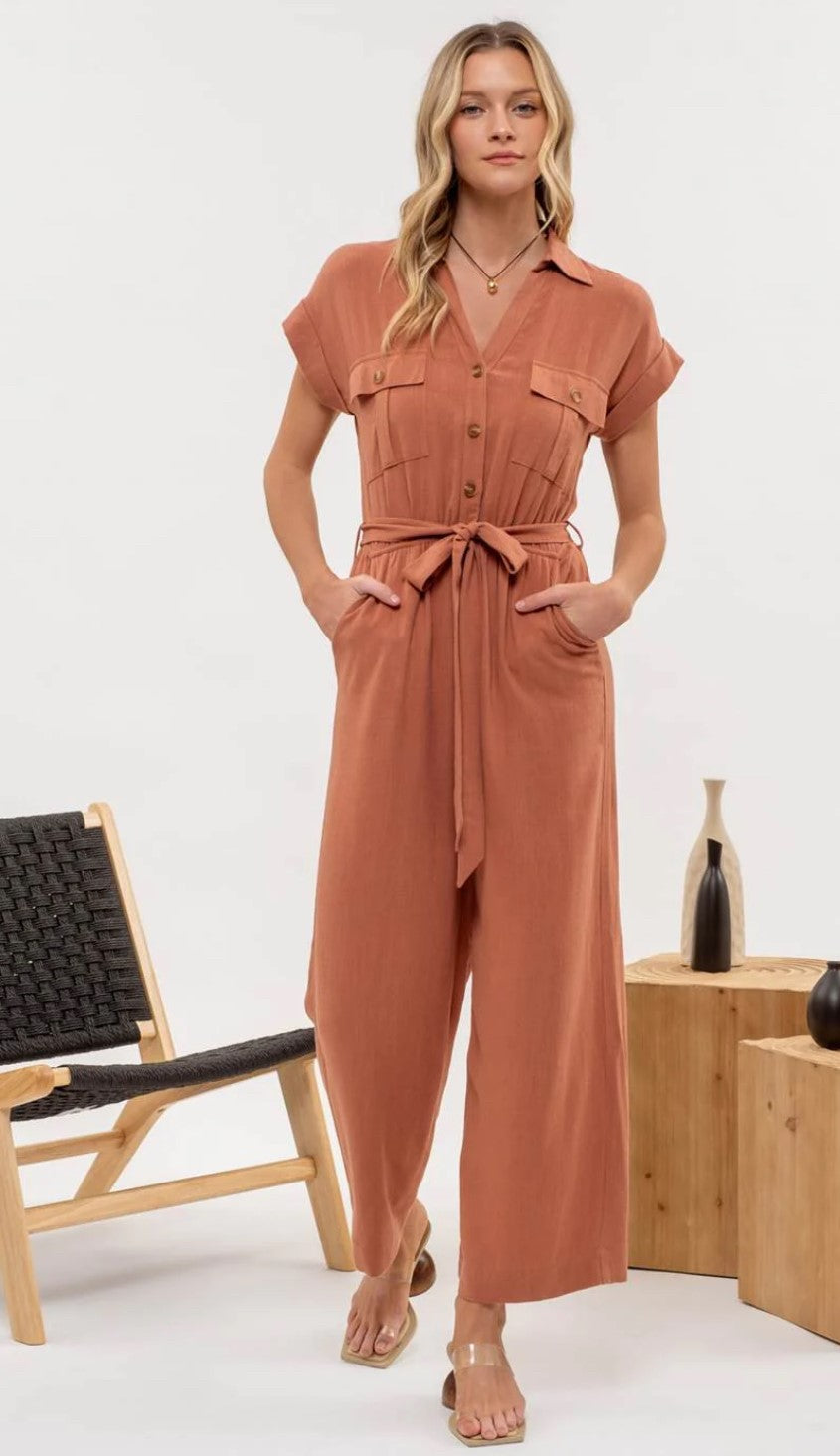 Jumpsuit con cinturón